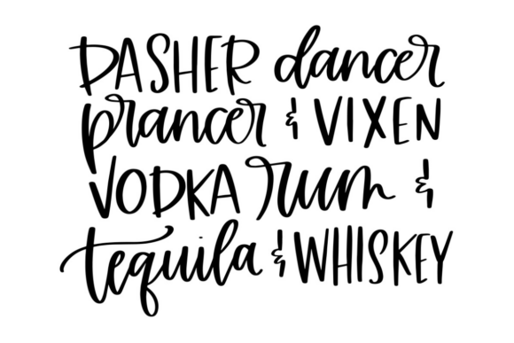 Dasher Dancer Vodka Rum Tequila Graphics