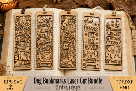 Dog Bookmarks Laser Cut Bundle: Laser Cutting & Other Art Amp