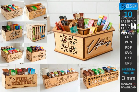 Drink Packet Organizer Laser Cut Bundle