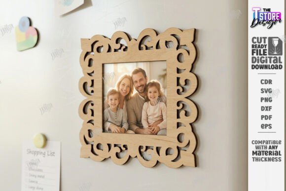 Fridge Magnet Photo Frame Laser Cut CNC