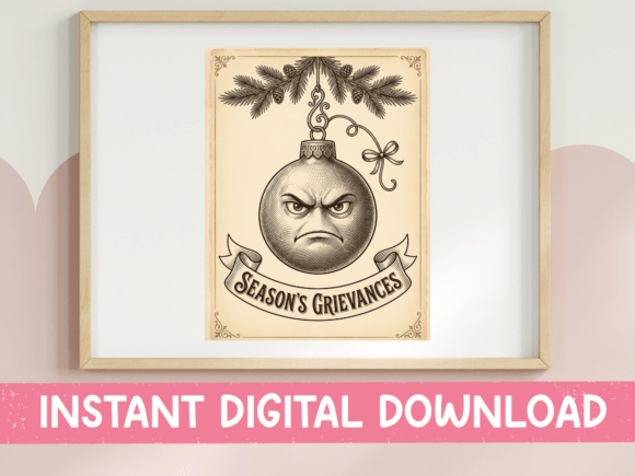 Season’s Grievances Grumpy Ornament: Graphics for Crafts Brands