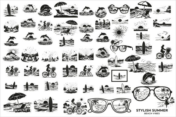 Summer Beach Vacation Elements