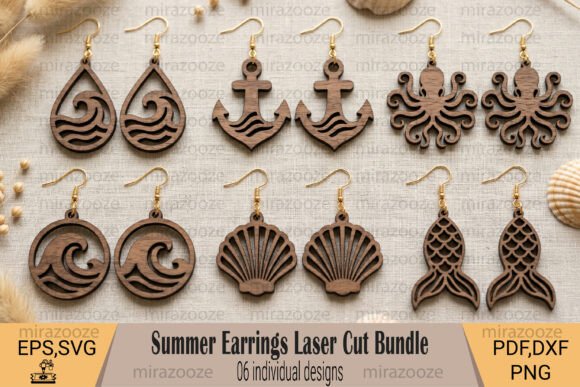Summer Earrings Laser Cut Bundle