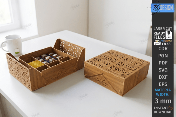 Tea Storage and Chocolate Box Laser Cut