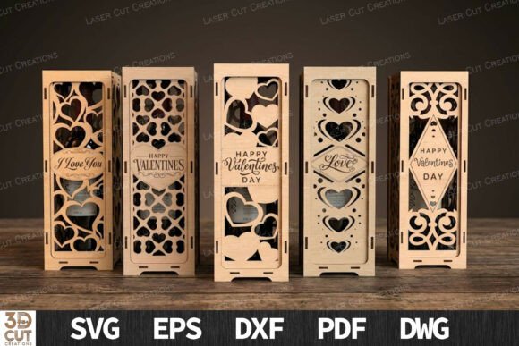 Valentine Wine Box Bundle SVG: Laser Cutting & Valentine S Day