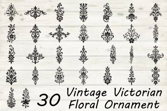Vintage Victorian Floral Ornament